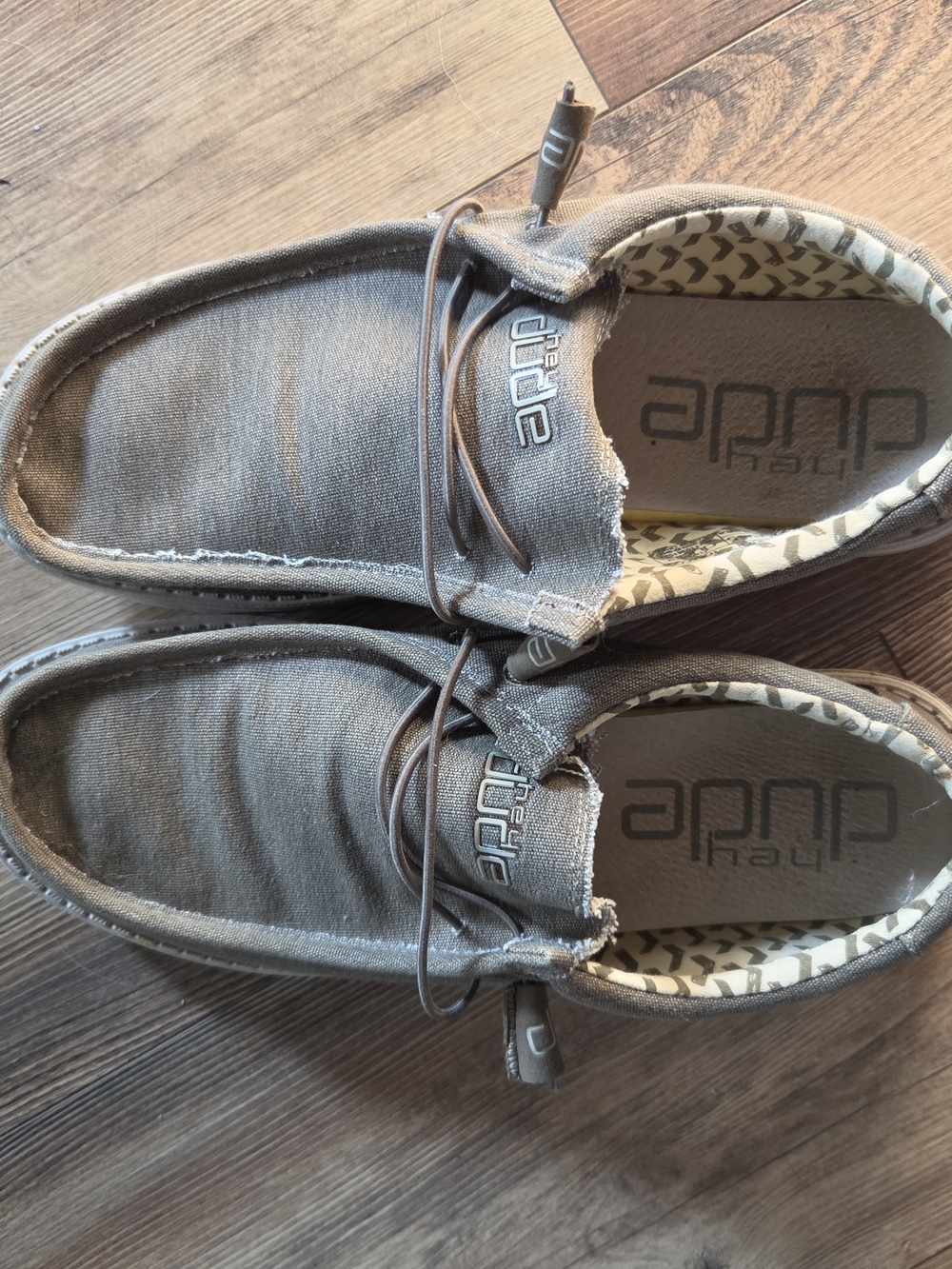 Hey Dude Grey Taupe Casual Slip-On Shoes for Men Size 12
